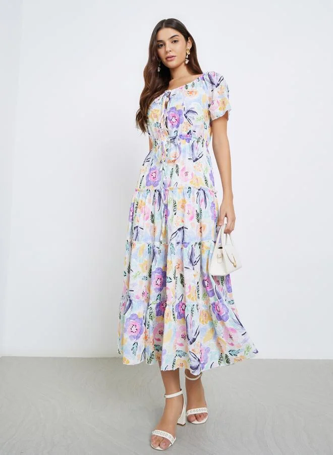 مكسيم كريشن فستان ميدي بطبعة زهور