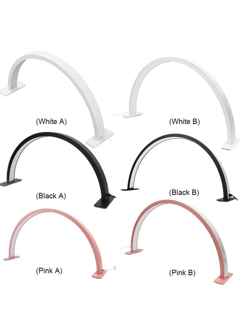 M55 Half Moon light 21.7 Inch Arch Shape Manicure Light 3000K-6000K Lamp Adjustable Brightness Desk Lash Light for Nails Tattoo Beauty Salon (Black) - Image 4