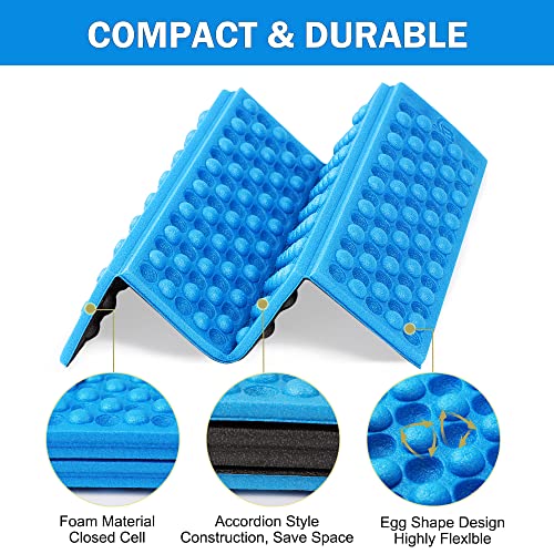 uxcell Lightweight Foldable Foam Hiking Seat Pad for Camping, Portable Sitting Pad Outdoor Sitting Mat for Picnic, Hiking, Backpacking, Mountaineering, Blue - Image 3