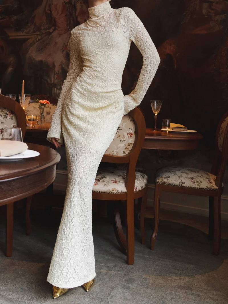 Lichi Openwork maxi dress