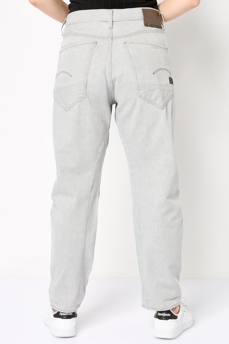 G-Star RAW Women Boyfriend Fit Washed Non Stretchable Jeans, Light Grey - Image 4