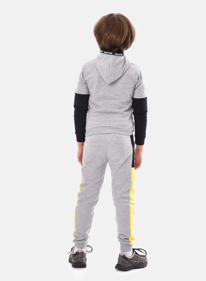 URBASY Slogan Print Hooded Sweatshirt & Joggers Set by Styli