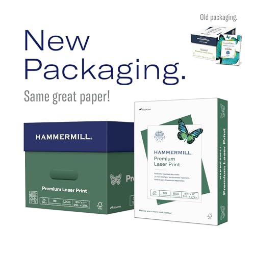 Hammermill Printer Paper, Premium Laser Print 32 lb, 8.5 x 11-98 Bright, Made in the USA, 104646R - 1 Ream (500 Sheets) - Image 2