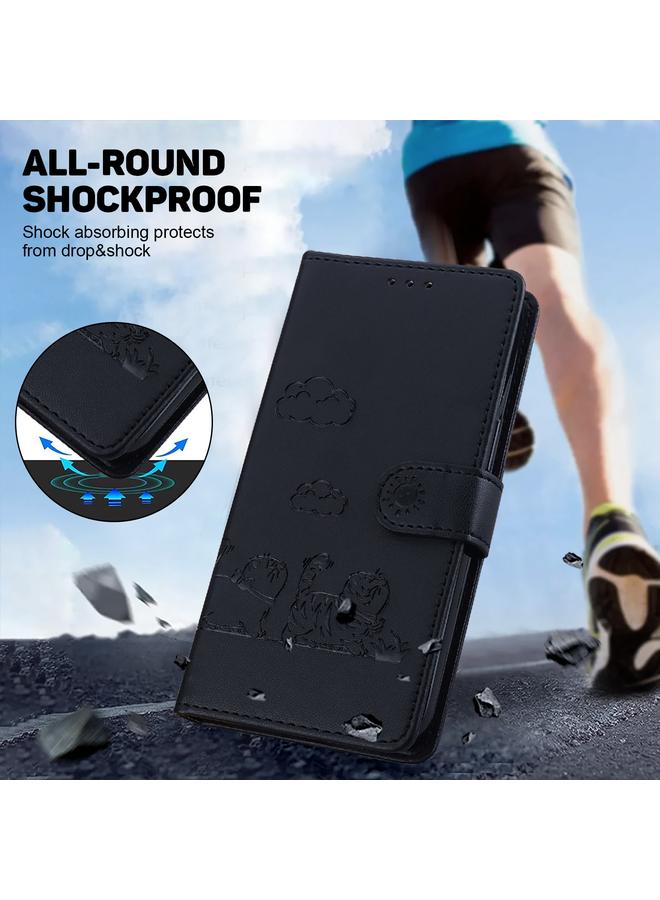 اس-توب جراب هاتف Honor 90 Lite المصنوع من الجلد بتصميم قطط لطيفة بتقنية RFID - Image 4