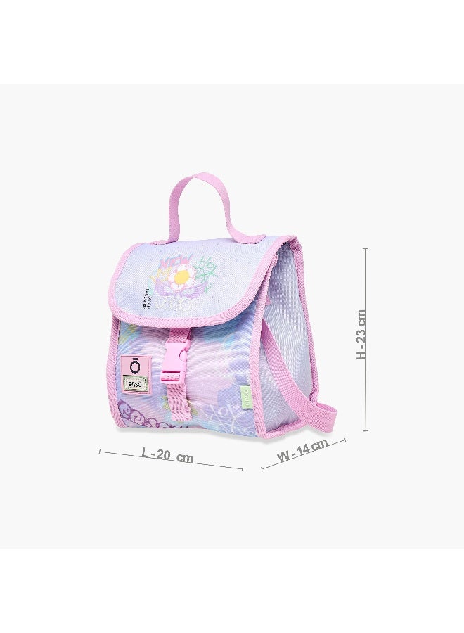 Enso Lunch/Cooler Bag-New Vibes-1 Cmprt--Girls (Polyester) Purple \ 20X23X14 - Image 2