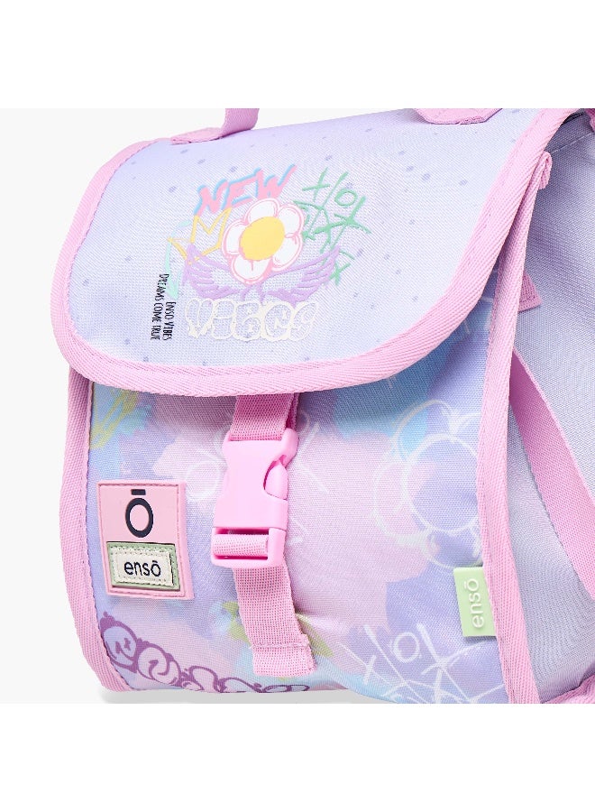 Enso Lunch/Cooler Bag-New Vibes-1 Cmprt--Girls (Polyester) Purple \ 20X23X14 - Image 5