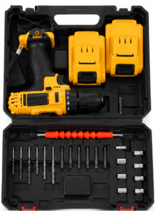 Cordless Electric Drill & Driver Set with 2 Rechargeable Batteries, Drill Bits, Screwdriver Bits & Accessories - Image 4