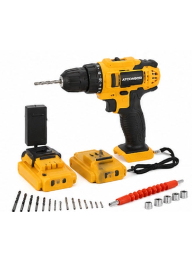 Cordless Electric Drill & Driver Set with 2 Rechargeable Batteries, Drill Bits, Screwdriver Bits & Accessories - Image 1