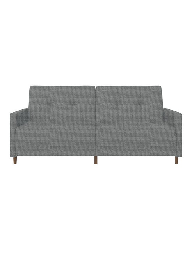 Soufa Dibaj Odessa | 2-Seater Sofa Upholstered In Velvet 193x85x86 cm - Light Grey - Image 4