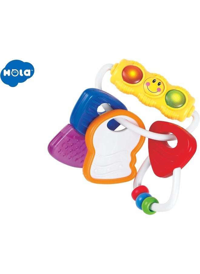 Advanced Play 2In1 Light & Rattle Keys Baby Teether, Sensory & Teething Relief Toy For Infants Flashing Lights For Visual Stimulation, Rattling Sound, Easy To Grasp, Fine Motor Skills, Baby Toys, Bpa-Free, 0M+  - Image 3
