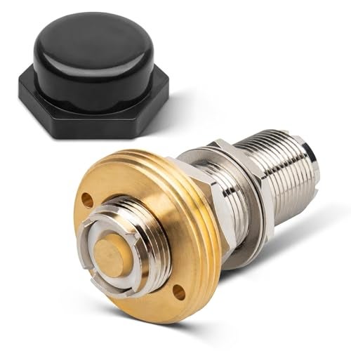 Anina NMO Connector NMO to UHF PL259 Coax Adapter Kit Low Loss Assembly with NMO Antenna Mount Cap for Vehicle VHF UHF Ham Two Way Radio Antenna 5/8 Through Hole 1.8 inch Stud - Image 1