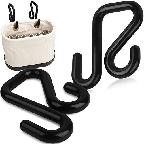 IMPRESA Lineman Bucket Hooks - Utility Bucket Hooks & Tool Apron Support - Ergonomic Climber Tool Bag Access - Regular, Black Nylon, 2-Pack, 5144h - Image 1