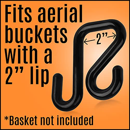 IMPRESA Lineman Bucket Hooks - Utility Bucket Hooks & Tool Apron Support - Ergonomic Climber Tool Bag Access - Regular, Black Nylon, 2-Pack, 5144h - Image 4