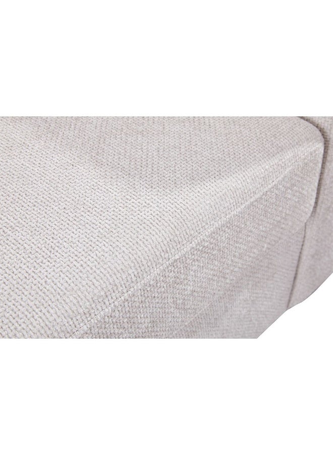 DANUBE HOME Odum 1 Seater Fabric Sofa With Right Arm Modern Design Single Seater Accent Chair Comfortable Living Room Furniture L103Xw99Xh90Cm - Grey/White - Image 2