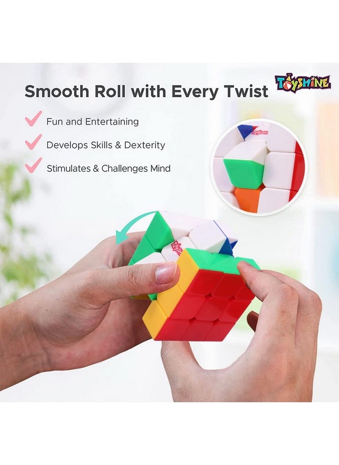 Toyshine Toyshine High Stability Stickerless - 3X3X3 Speed Cube, Multi Color, Kids and Professionals  - Image 2