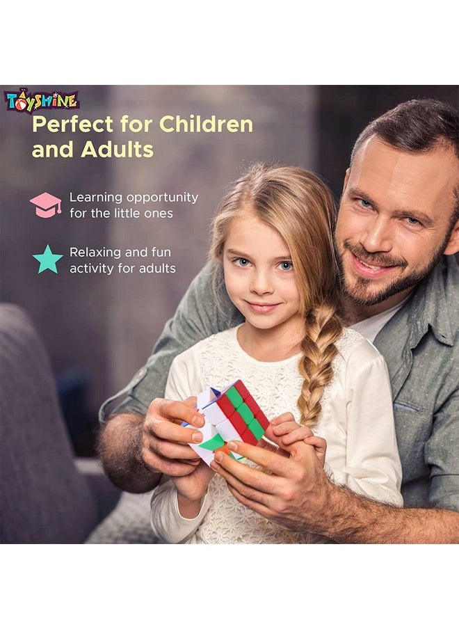 Toyshine Toyshine High Stability Stickerless - 3X3X3 Speed Cube, Multi Color, Kids and Professionals  - Image 3