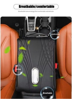 GUDOO Car Central Control Armrest Memory Foam Armrest Heightening Pad Lengthened Central Armrest Box Pad  Car Accessories Black  - Image 2