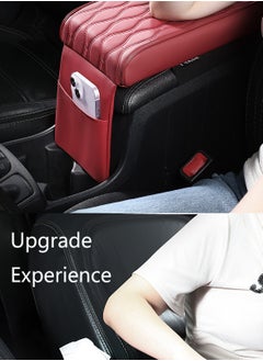 GUDOO Car Central Control Armrest Memory Foam Armrest Heightening Pad Lengthened Central Armrest Box Pad  Car Accessories Black  - Image 4
