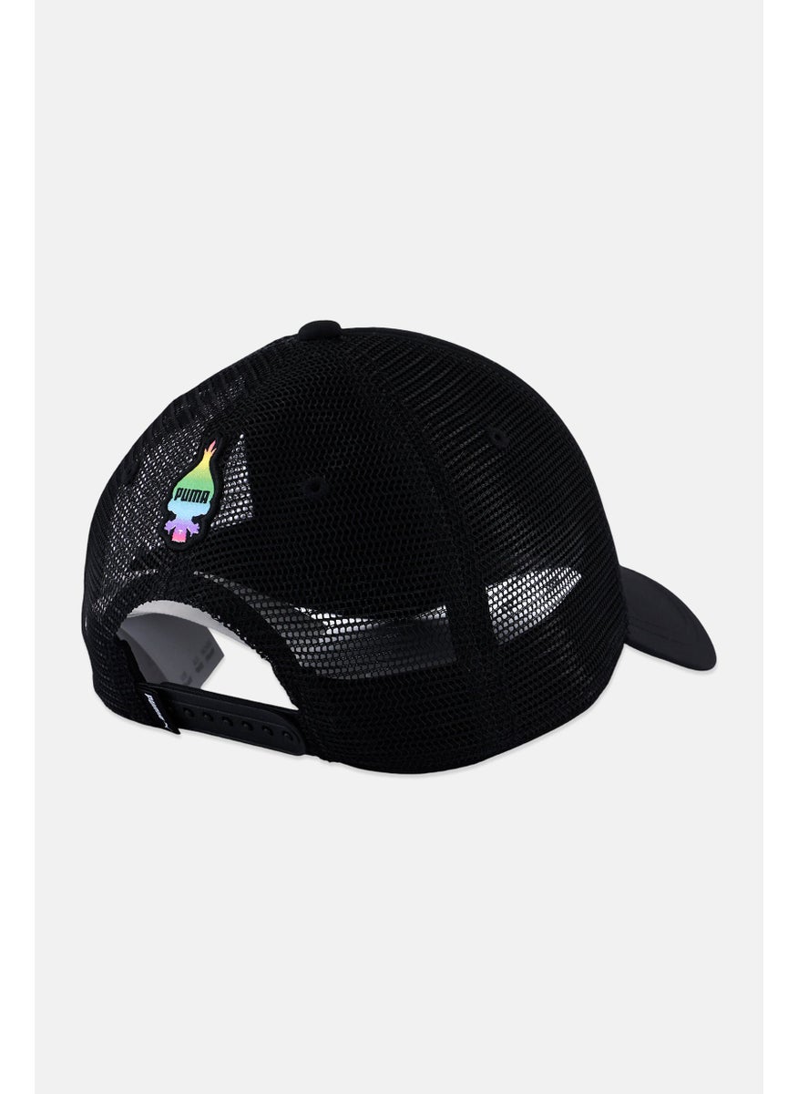 PUMA Puma x Trolls Kids Boy Graphic Print Adjustable Buckle Cap, Black  - Image 2