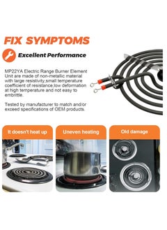 McDou 4pcs MP22YA Electric Range Burner Element Unit Set  Replacement for Ken-more、Whirlpool、May-tag、Hardwick、Norge Ranges/Stoves  Package Include 2 pcs MP15YA 6" and 2 pcs MP21YA 8"  - Image 5