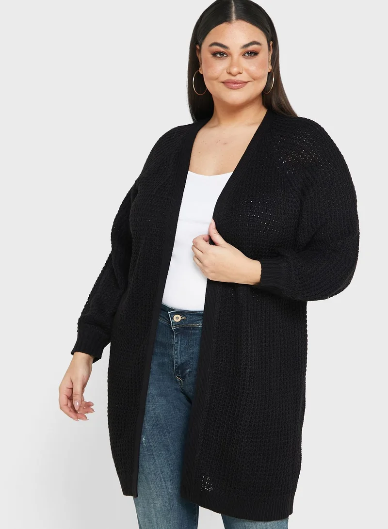 Only Carmakoma Openwork Knitted Cardigan