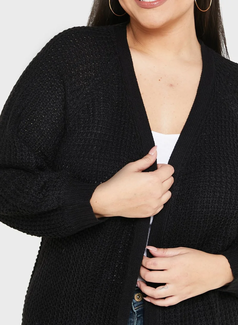 Only Carmakoma Openwork Knitted Cardigan