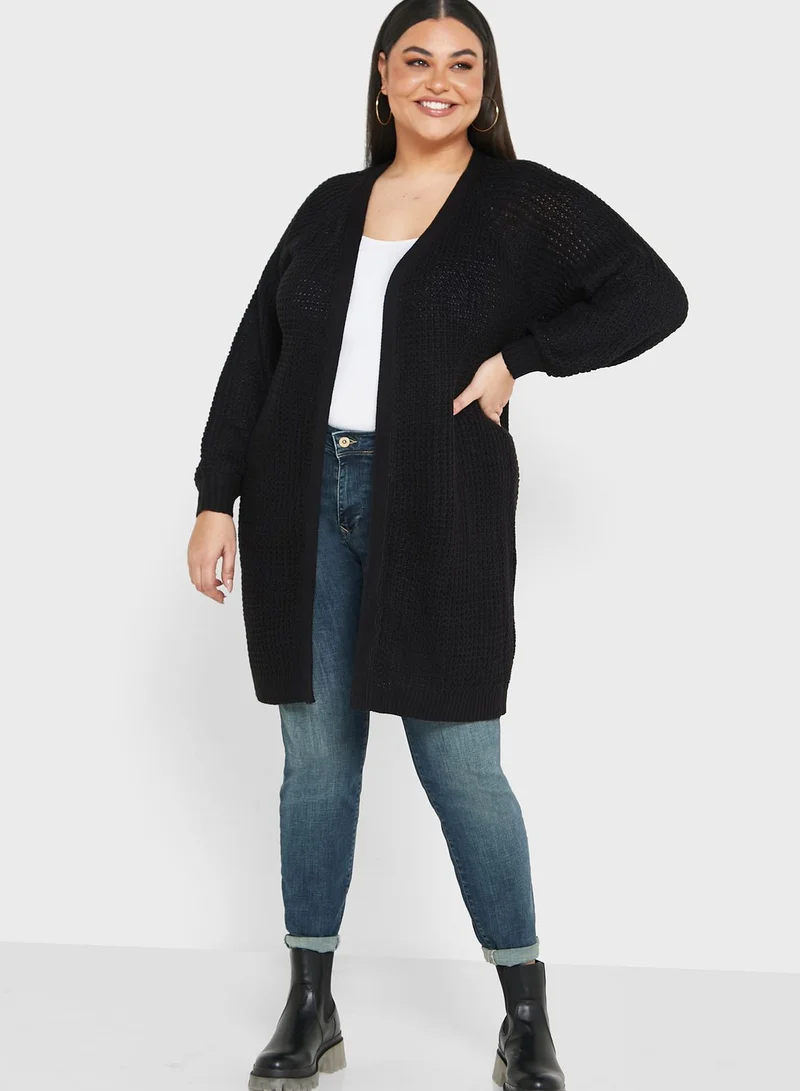 Only Carmakoma Openwork Knitted Cardigan