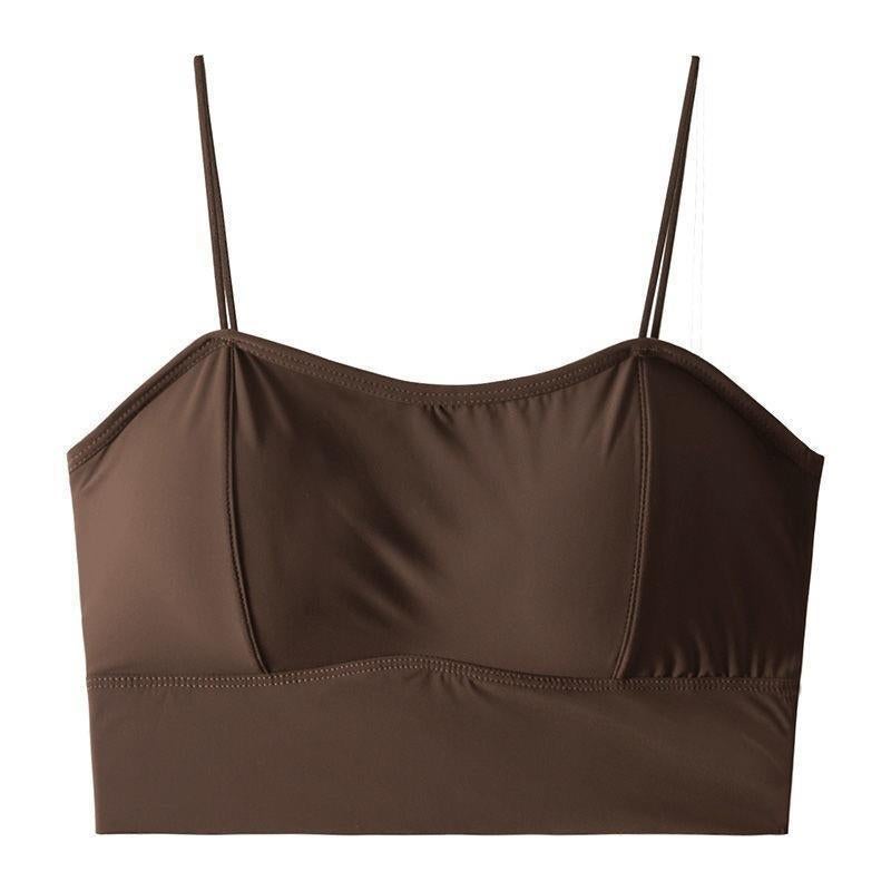 Ice Silk Beautiful Back Intimates For Girls, Sling Bottoming Vest, Thickeneded 4Cm Breast Pads, Small Breasts, Push-Up Tube Top, Chest Wrap - Image 5