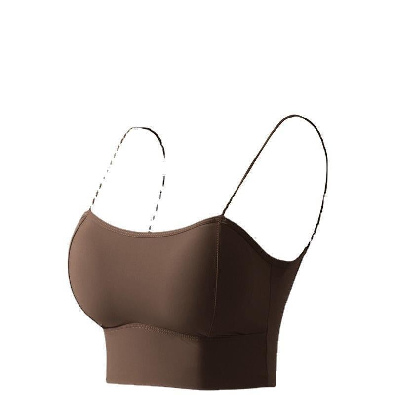 Ice Silk Beautiful Back Intimates For Girls, Sling Bottoming Vest, Thickeneded 4Cm Breast Pads, Small Breasts, Push-Up Tube Top, Chest Wrap - Image 4