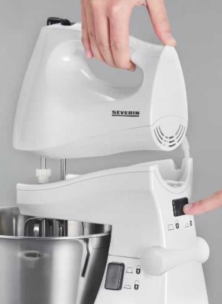 Severin Stand mixer with stainless steel bowl 3 l hm 3819 white/silver - Image 2
