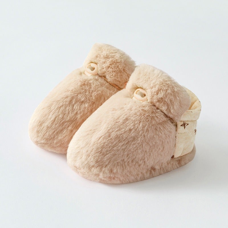 Zuo Zuo Mian Baby Winter Cotton Shoes for Toddlers, Newborn Warm Soft Sole Anti-Shedding Booties for Autumn and Winter - Image 1