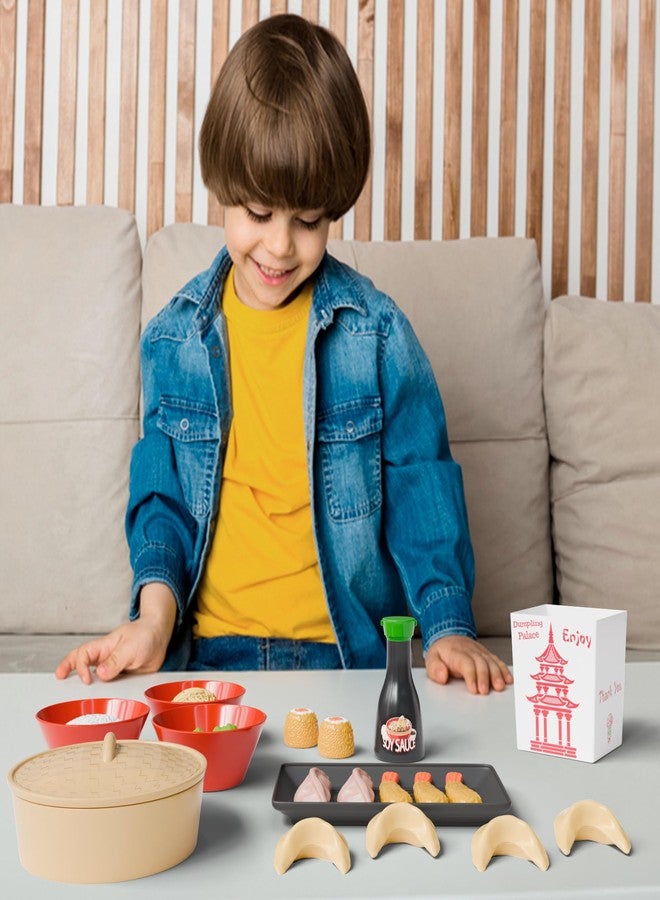 Lollipop مجموعة طعام صينية لوليبوب دامبلينغ بالاس للأطفال - مجموعة مكونة من 34 قطعة للأطفال من عمر 3 سنوات فما فوق، مطبخ لعب فاخر مع عناصر طعام واقعية للعب الإبداعي والتعلم - Image 5