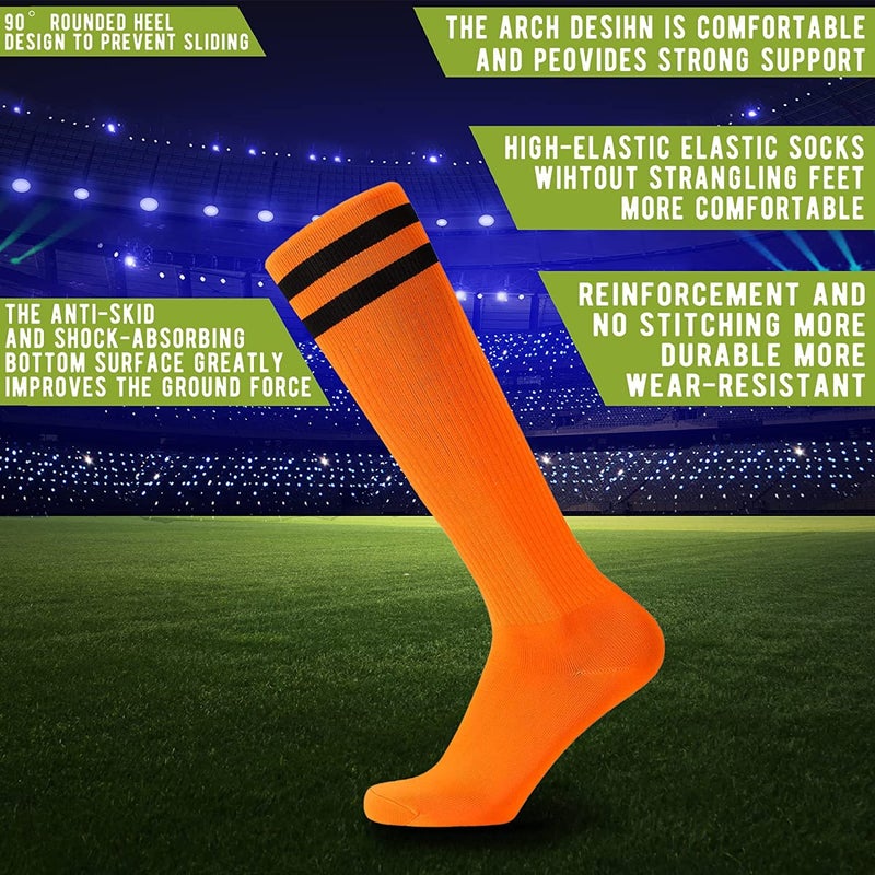 Kids Soccer Socks, SYOSI 3 Pairs Long Football Socks Knee High Athletic Socks School Team Dance Sports Socks for 5-12 Youth Boys & Girls - Image 5