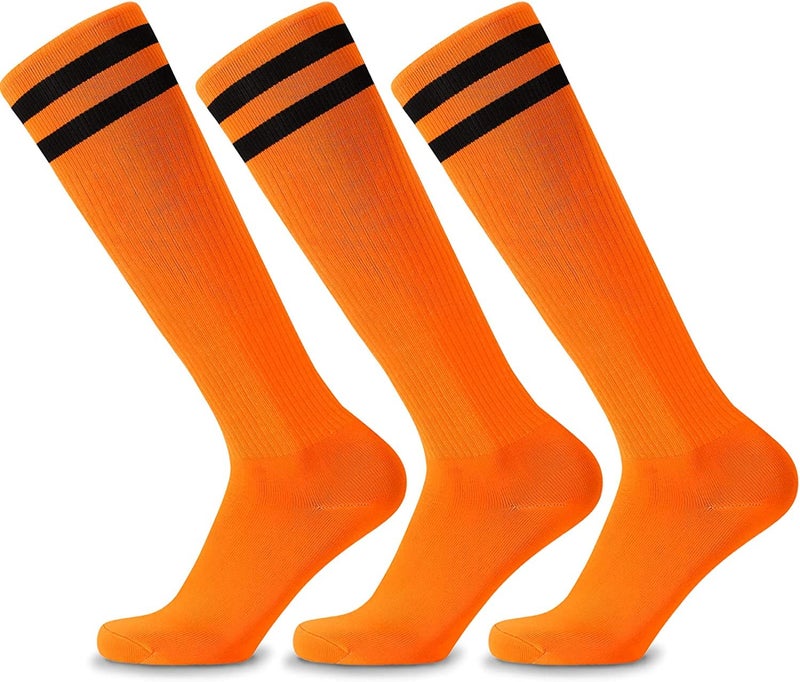 Kids Soccer Socks, SYOSI 3 Pairs Long Football Socks Knee High Athletic Socks School Team Dance Sports Socks for 5-12 Youth Boys & Girls - Image 1