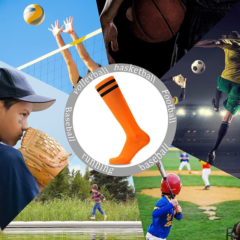 Kids Soccer Socks, SYOSI 3 Pairs Long Football Socks Knee High Athletic Socks School Team Dance Sports Socks for 5-12 Youth Boys & Girls - Image 4