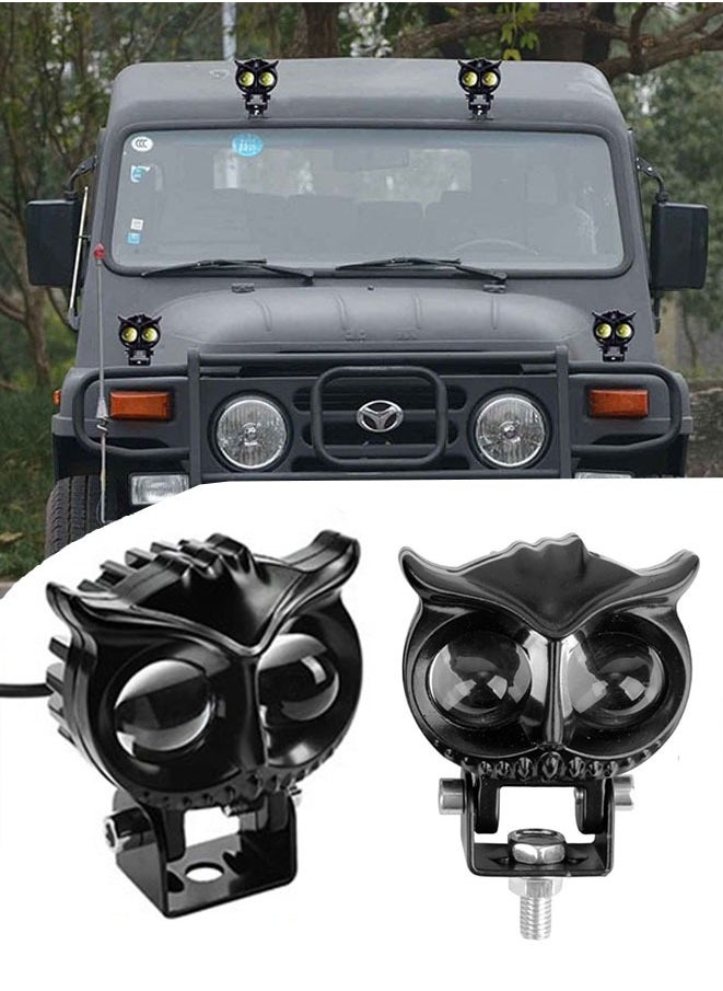 Muyixin - 2-Piece LED Car Top Flood Work Light Bar 45W Owl Light Bar Flush Mount LED Light Pods Heavy Duty Fog Lights Off Road Driving Lights Waterproof Spot Flood Combo Light for Truck 4x4 Car ATV SUV Jeep Cab - Image 1