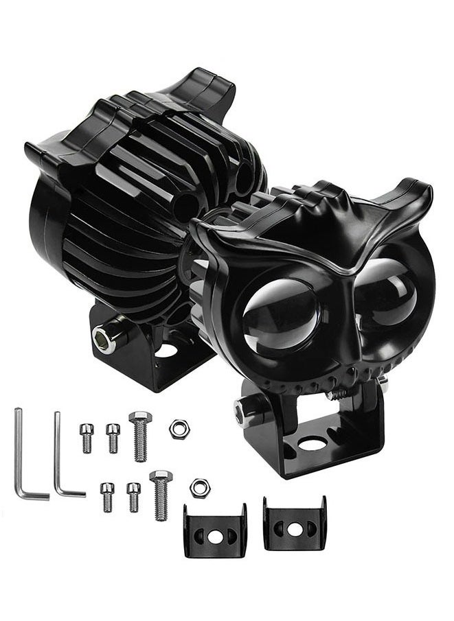 Muyixin - 2-Piece LED Car Top Flood Work Light Bar 45W Owl Light Bar Flush Mount LED Light Pods Heavy Duty Fog Lights Off Road Driving Lights Waterproof Spot Flood Combo Light for Truck 4x4 Car ATV SUV Jeep Cab - Image 1