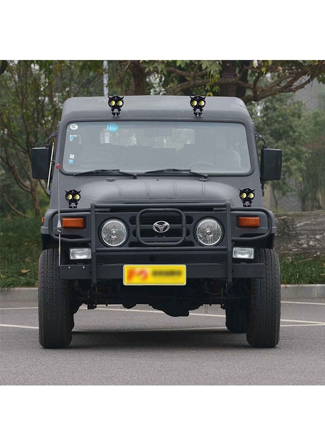 Muyixin - 2-Piece LED Car Top Flood Work Light Bar 45W Owl Light Bar Flush Mount LED Light Pods Heavy Duty Fog Lights Off Road Driving Lights Waterproof Spot Flood Combo Light for Truck 4x4 Car ATV SUV Jeep Cab - Image 1