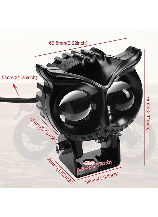 Muyixin - 2-Piece LED Car Top Flood Work Light Bar 45W Owl Light Bar Flush Mount LED Light Pods Heavy Duty Fog Lights Off Road Driving Lights Waterproof Spot Flood Combo Light for Truck 4x4 Car ATV SUV Jeep Cab - Image 1