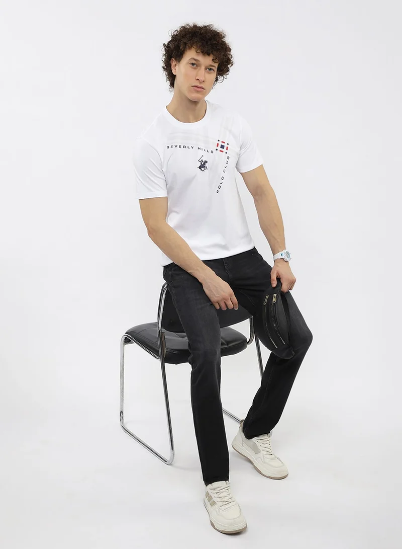 BEVERLY HILLS POLO CLUB  Graphic Crew Neck T-Shirt for Men | Best Price UAE