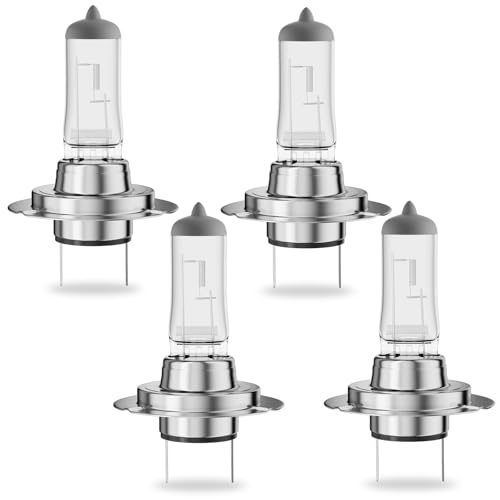 OKOENIEO H7 Halogen Headlight Bulbs 12V 55W 4000 Lumens 3800K No Glare High Beam Head Light Bulbs for Car Fog Light BulbsHeadlight Bulb Low Beam High Beam Pack of 4 - Image 1