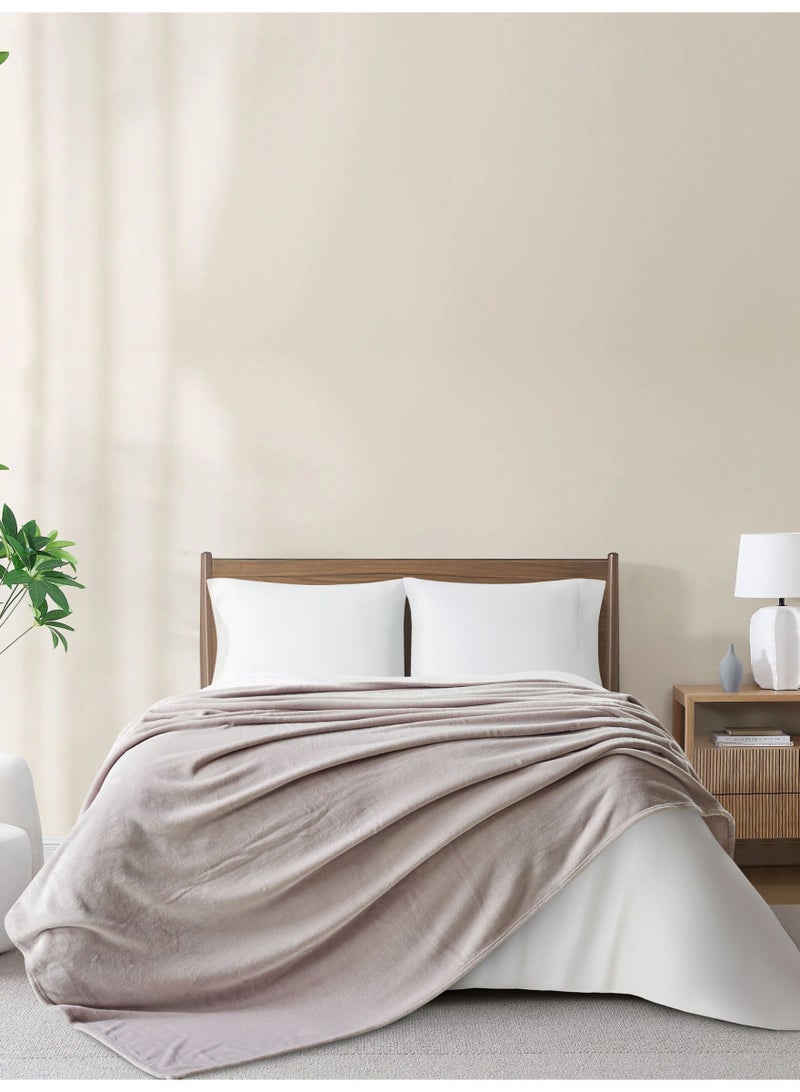 Donetella Fleece Blanket King Size(210 X 240 CM) Super Soft Throw Blanket With 300 GSM Best Lightweight Warm Plush Throws For Bed, Sofa,Couch And Camping - Image 1