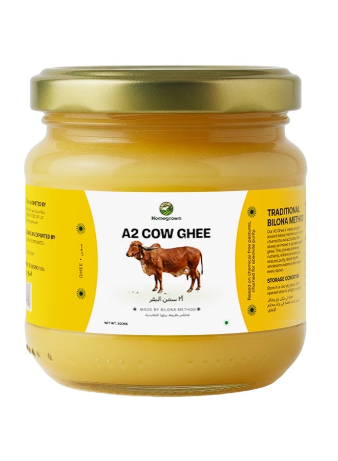 Homegrown A2 Ghee – Pure Clarified Butter from Grass-Fed A2 Cows for Healthy Fats (300 ml) - Image 1