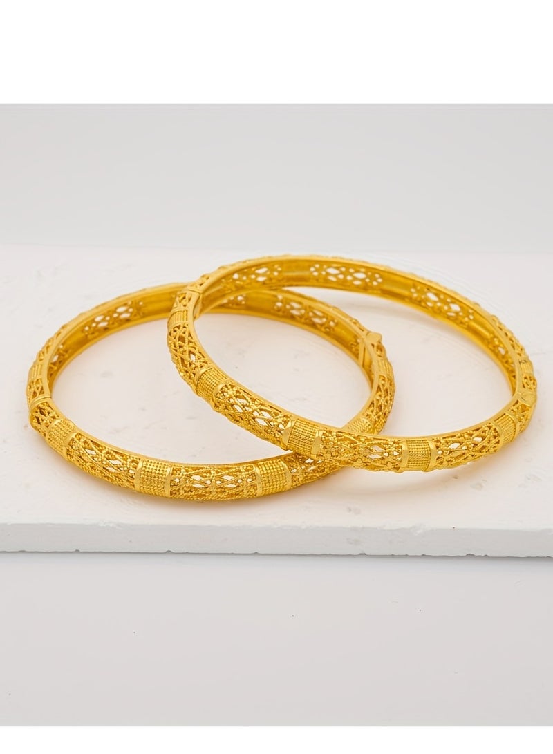 FASHION Hollow Diamond Pattern Bracelet, Exquisite Environmentally Friendly Copper Ladies Fashion Bracelet  - Image 4