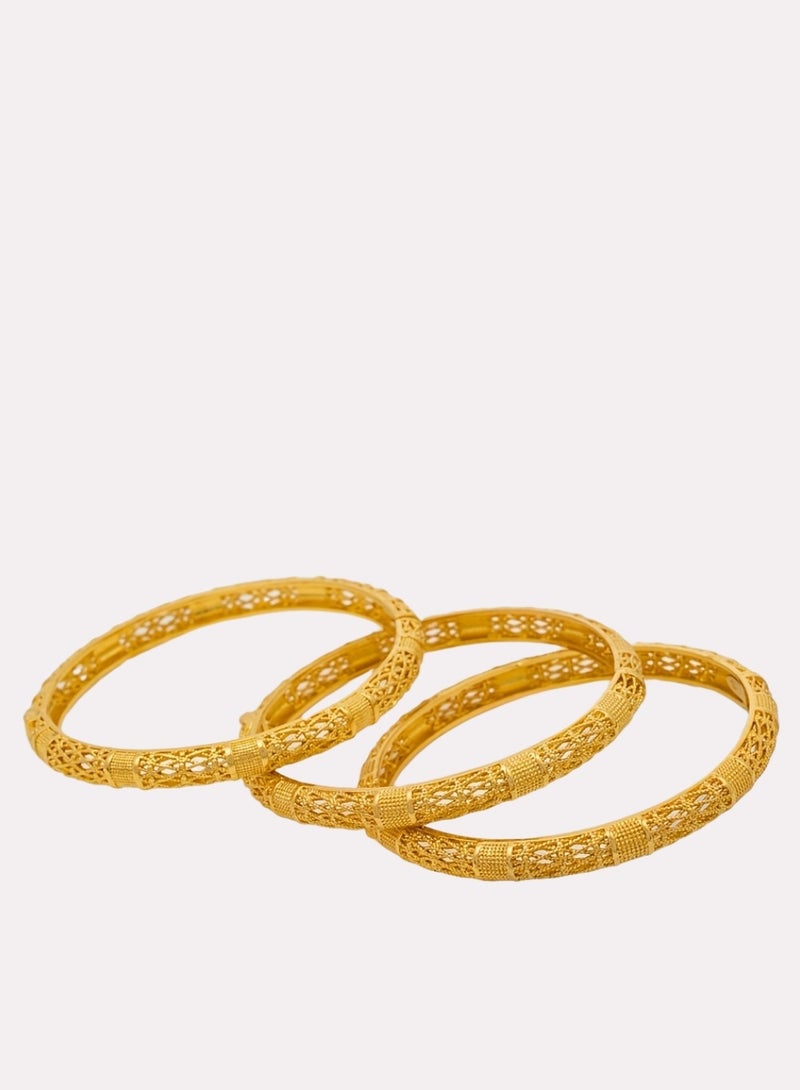 فاشون سوار بنمط ماسي مجوف، سوار أنيق من النحاس الصديق للبيئة للسيدات - Image 4