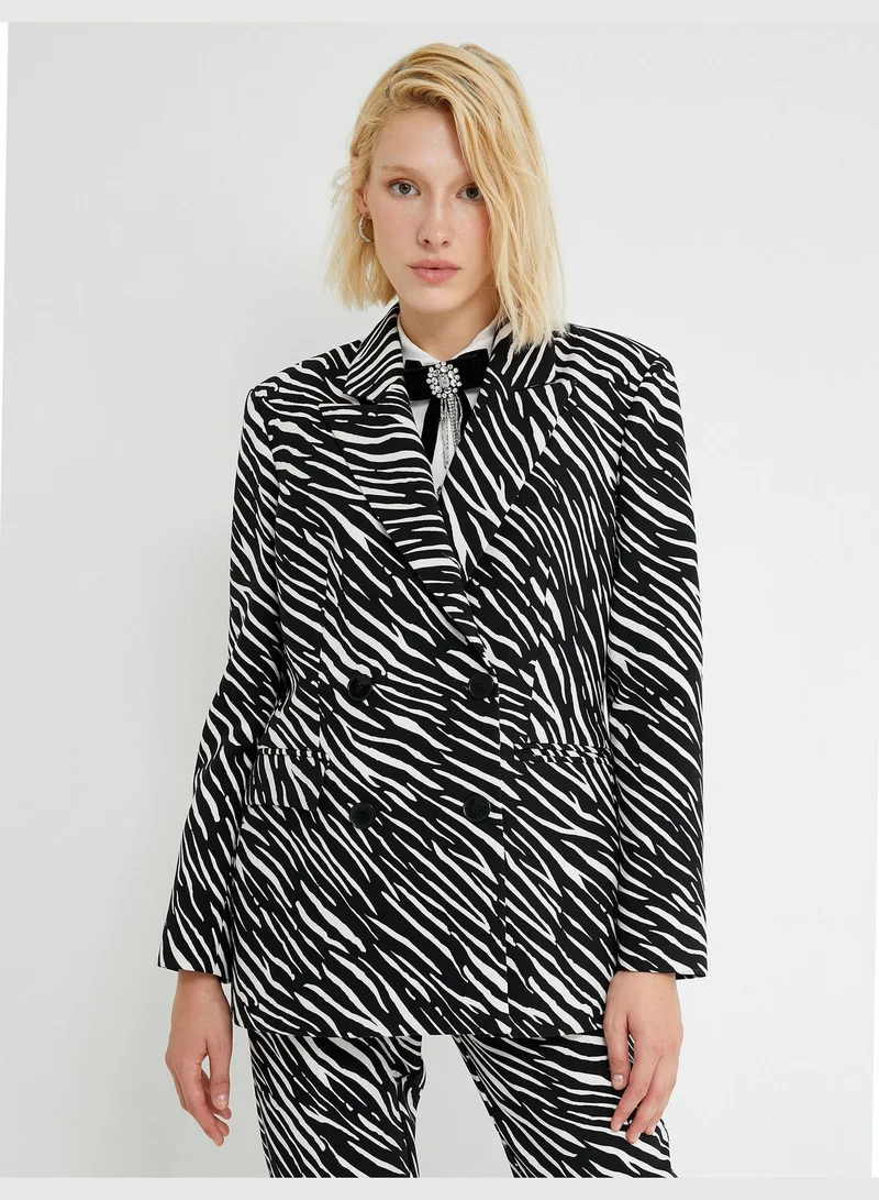 كوتون Wrapped Blazer Jacket