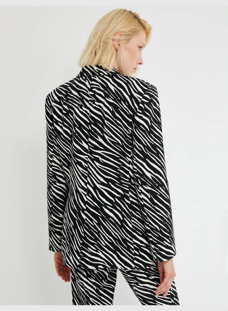 كوتون Wrapped Blazer Jacket