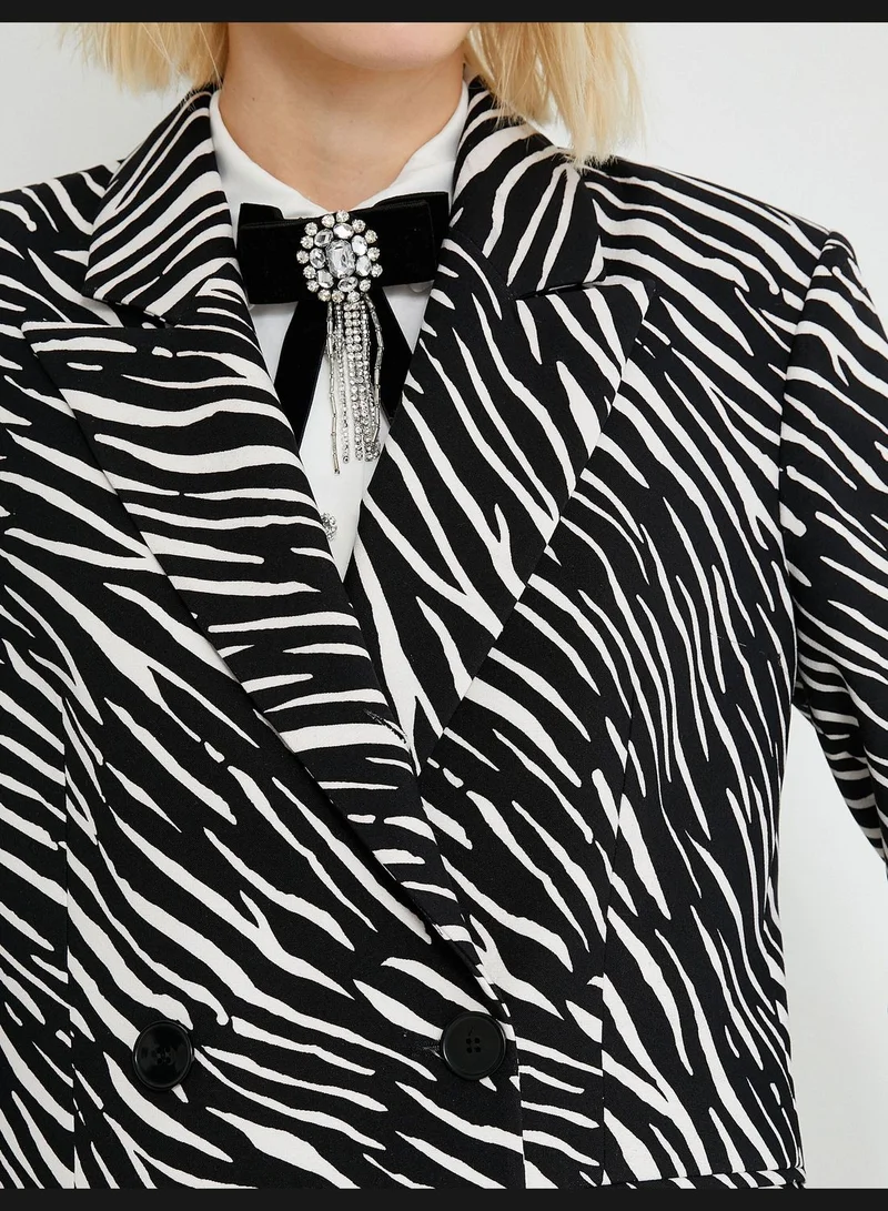 كوتون Wrapped Blazer Jacket