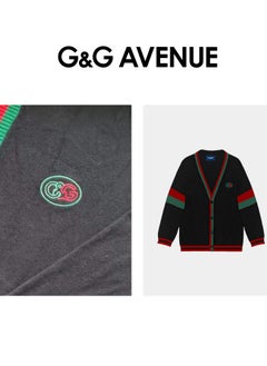 G&G AVENUE Mens Cardigans, Winter Oversized Cardigan Sweater Men And Women V-neck Loose Casual All-match Patchwork Couple Knitted Sweater  - Image 4