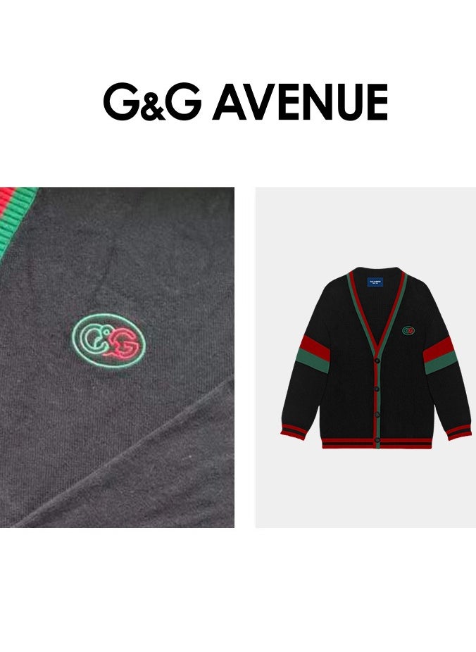G&G AVENUE Mens Cardigans, Winter Oversized Cardigan Sweater Men And Women V-neck Loose Casual All-match Patchwork Couple Knitted Sweater  - Image 4
